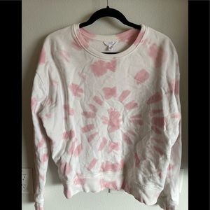 Pink Tyedied sweatshirt fits size 8